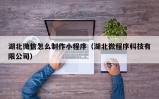 湘西湖北微信怎么制作小程序（湖北微程序科技有限公司）